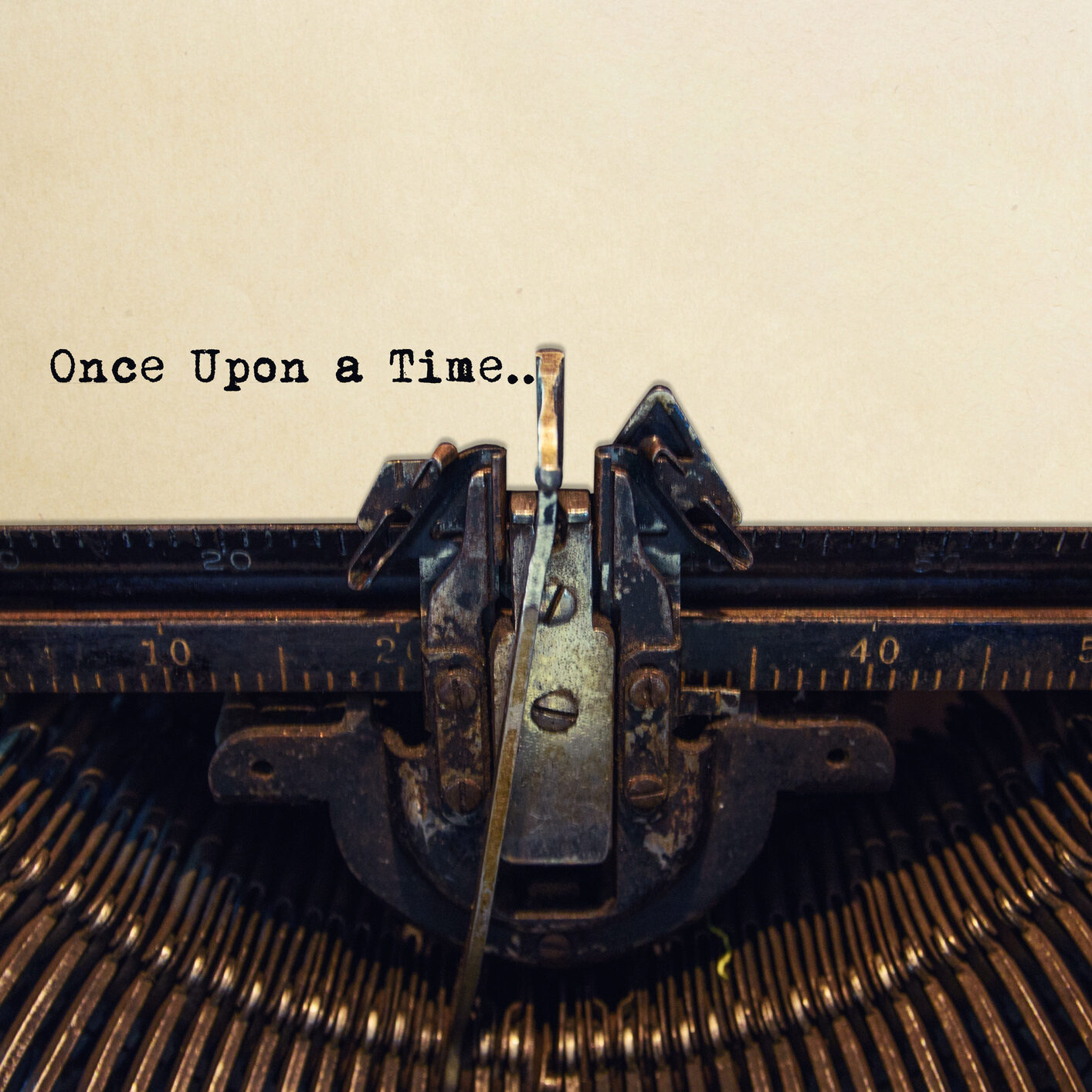 Typewriter typing out ONCE UPON A TIME